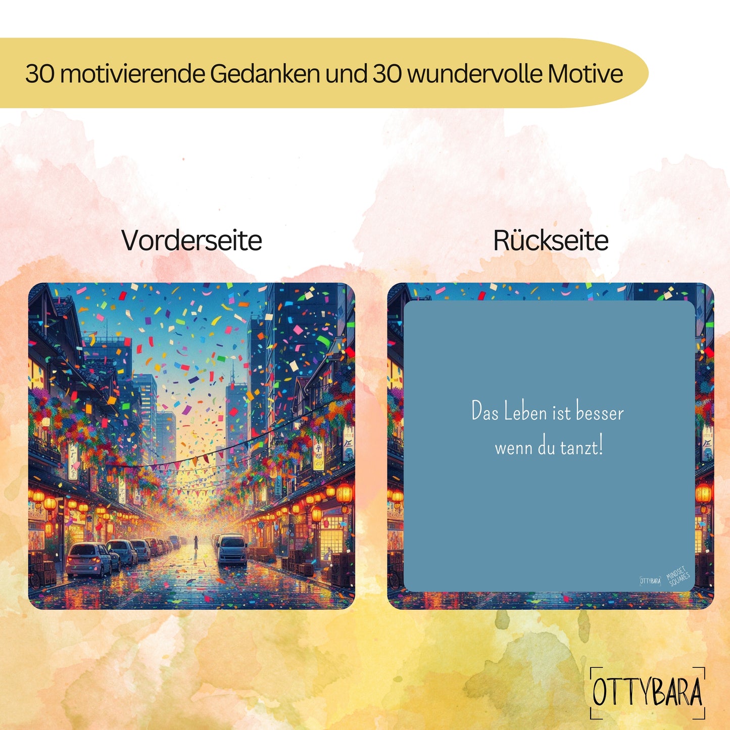 Mindset Squares - Achtsamkeits- und Motivationskarten